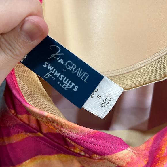 Kim Gravel x Swimsuits Hanky Halter Top & Brief Set Tequila Sunrise Size 8 - Picture 5 of 8